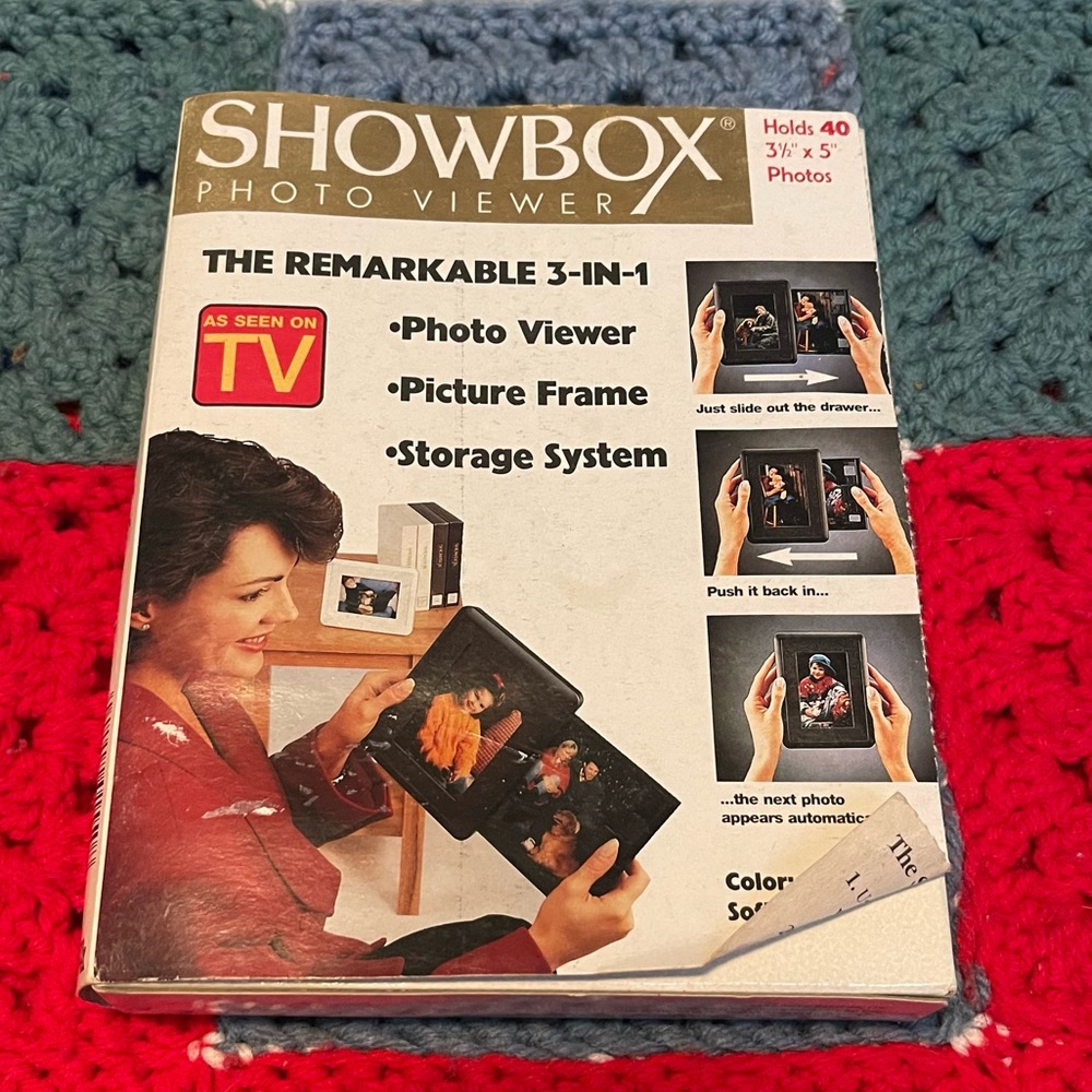 📸 Vintage 1994 Holson Showbox Photo View 3-in-1 Frame & Storage (NWOT)